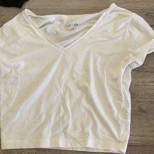 white crop top